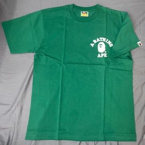 Green/White BAPE Silicon College Tee